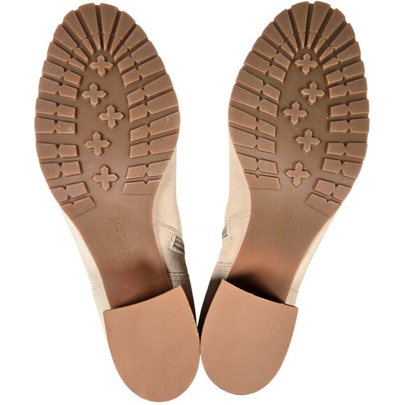 Violet & Red Loaded Knit Cuff Bootie Tan Neutral Comfort Fall Winter 9.5 NWT - Picture 6 of 10